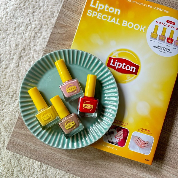 紅茶ブランド「リプトン」初となる公式ブランドムック本「Lipton SPECIAL BOOK」と、付録の「リプトン ティーネイル」