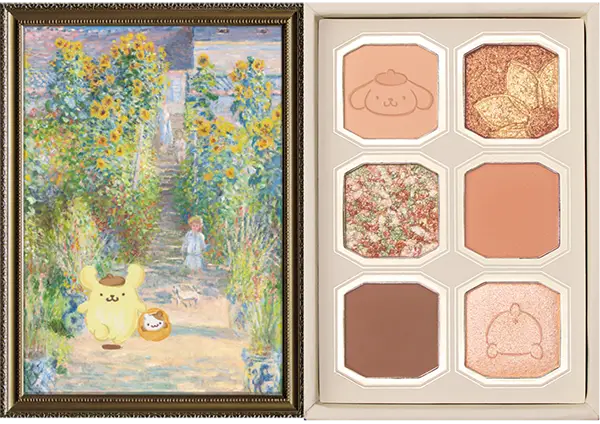 「MilleFée」の「絵画アイシャドウ サンリオコラボ」「05 画家の庭  ポムポムプリン コラボ」