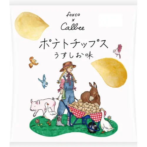 カルビーと人気イラストレーターfoxcoさんがコラボした数量限定「ポテトチップスクリエイターズパッケージ」ハーベスト