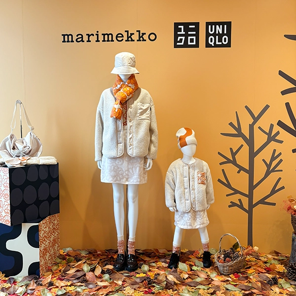 UNIQLO x Marimekko（ユニクロxマリメッコ）の秋冬コレクションを着用したマネキン