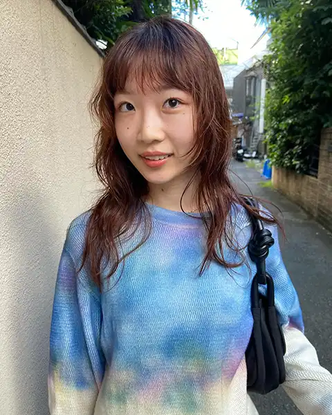 miuさんのヘアスタイリングのパーマ