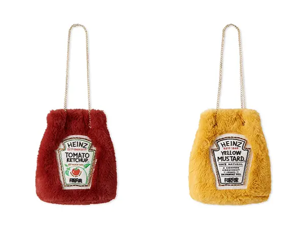 「FURFUR（ファーファー）× HEINZ（ヘインツ）CAPSULE COLLECTION」の「HEINZ エコファーショルダーバッグ」