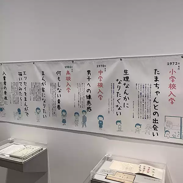 六本木で開催中の「さくらももこ展」で見られる「さくらももこができるまで」の展示