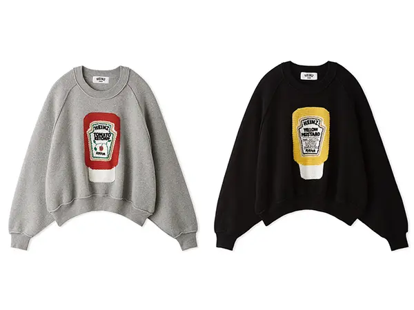 「FURFUR（ファーファー）× HEINZ（ヘインツ）CAPSULE COLLECTION」の「HEINZ ボトルモチーフセーター」