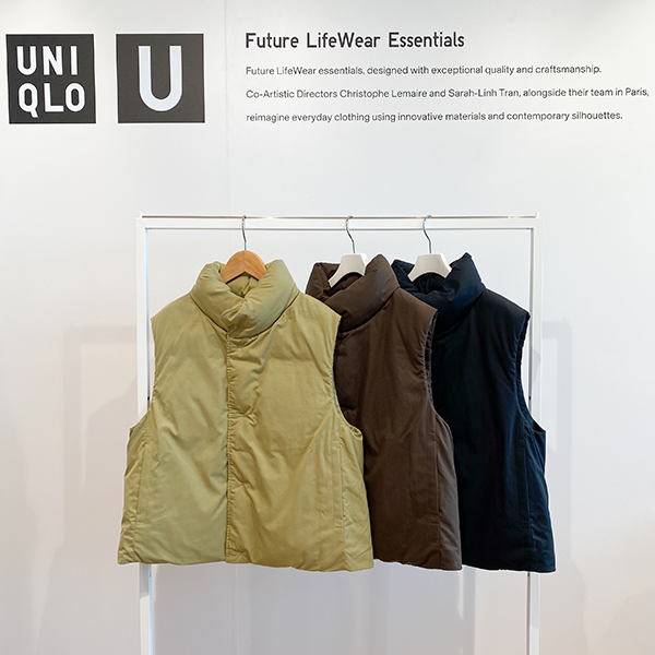 Uniqlo Uの「パフテックノンキルトベスト」のカラーラインナップ