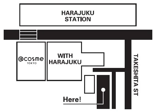 ハワイ発のコーヒーブランド「ホノルルコーヒー」の新店舗・原宿店のmap