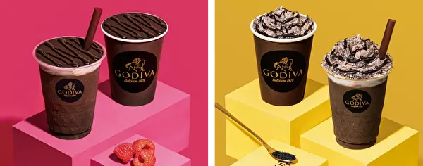 「GODIVA（ゴディバ）」のチョコレートドリンク、ブラックフライデー期間限定の新フレーバー「ショコリキサー ダークチョコレート＆ラズベリー」「ショコリキサー ダークチョコレート＆ブラックセサミ」