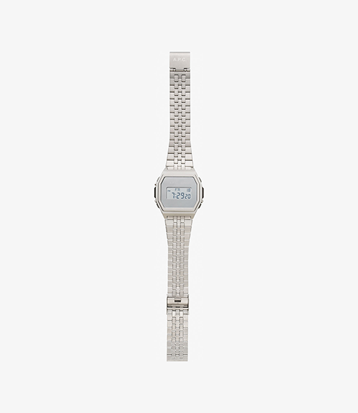 A.P.C.とCASIOのコラボモデル「Silver CASIO x A.P.C. watch」