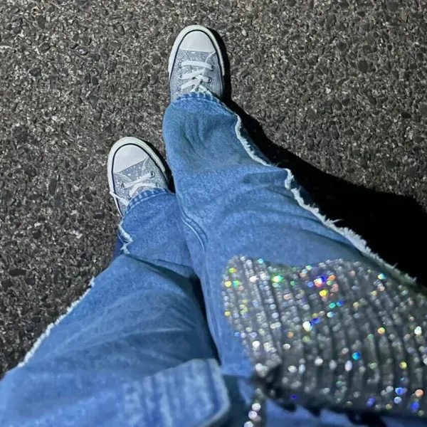 CONVERSE（コンバース）「ALL STAR PLTS GLITTER OX」の『シルバー』