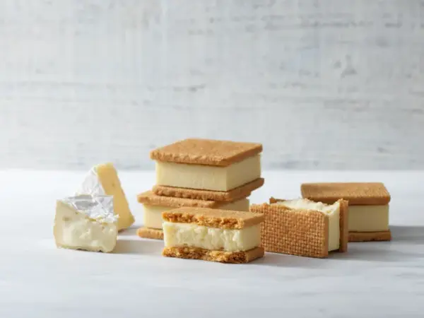 チーズスイーツ専門店「Now on Cheese♪（ナウ オン チーズ）」の定番フレーバー「チーズケーキサンド・カマンベール」