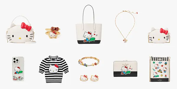 ファッションブランド「kate spade new york（ケイト・スペード ニューヨーク）」で展開される「ハローキティ × ケイト・スペード ニューヨーク限定カプセルコレクション」