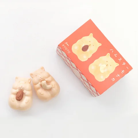 京都の老舗・青木光悦堂のかわいすぎる和菓子「ハムスターモナカ」通常バージョン2個セット