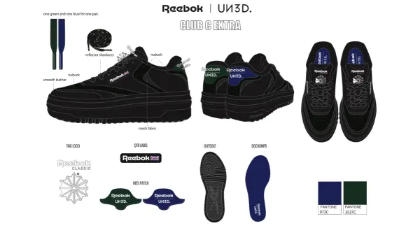 Reebok × UN3D. CLUB C EXTRA