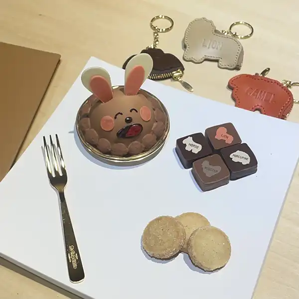 たべっ子どうぶつカフェ「たべっ子どうぶつMEETS」うさぎさんケーキセット