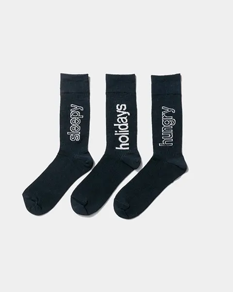 ファッションブランド「beautiful people（ビューティフルピープル）」の「holiday sock a trois navy」