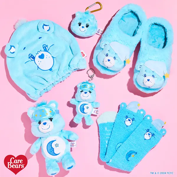 【画像】PLAZA・MINiPLA限定の「Care Bears™ Slumber Party (ケアベア スランバーパーティ)」のアイテム