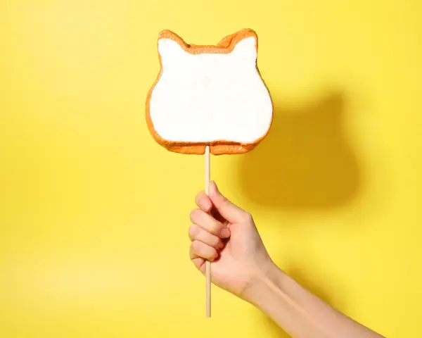 クラフトキャンディ専門店「パパブブレ」と、ベーカリー＆パティスリー「ねこねこ」が初コラボしたロリポップ「ねこねこ食パンロリポップ」