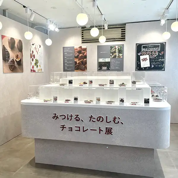 表参道で開催中の無印良品「みつける、たのしむ、チョコレート展」ショーケース