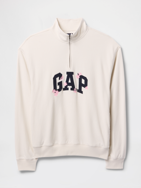 Gap SAKURA ヴィンテージソフト GAPロゴ ハーフジップ プルオーバー