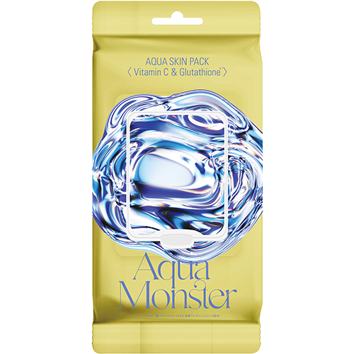 スキンケアブランド「Aqua Monster（アクアモンスター）」のシートマスク「Aqua Monster イエロー モーニングスクエアパック」