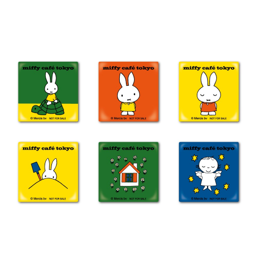 絵本『ミッフィー』の世界観が楽しめるテーマカフェ「miffy café tokyo（ミッフィー カフェトウキョウ）」オリジナルノベルティグッズ・缶バッジ