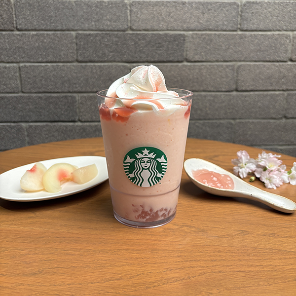 スターバックスの「白桃と桜わらびもちフラペチーノ」