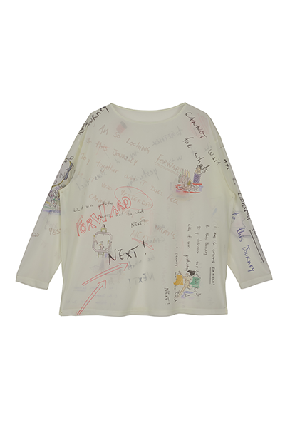 【画像】Ameri×アーティスト・Gabrielle Rulのコラボアイテム「Gabrielle×Ameri 10TH HISTORY SHEER TOP」