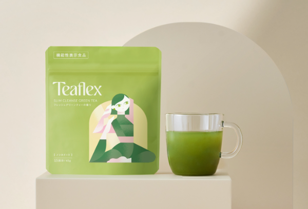 機能性ティーブランド「Teaflex（ティーフレックス）」の「スリムクレンズ　グリーンティー」イメージ