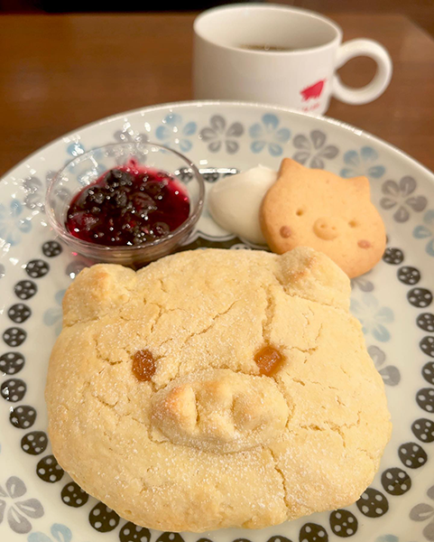 東京・虎ノ門にあるニットカフェ「morinokobuta」のフードメニュー