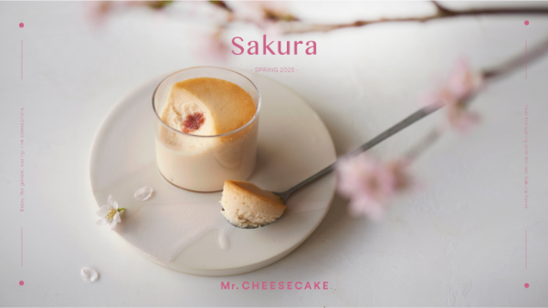 Mr. CHEESECAKEの常設2店舗で販売される、カップタイプのチーズケーキ春限定「Mr. CHEESECAKE Petit Sakura / S」