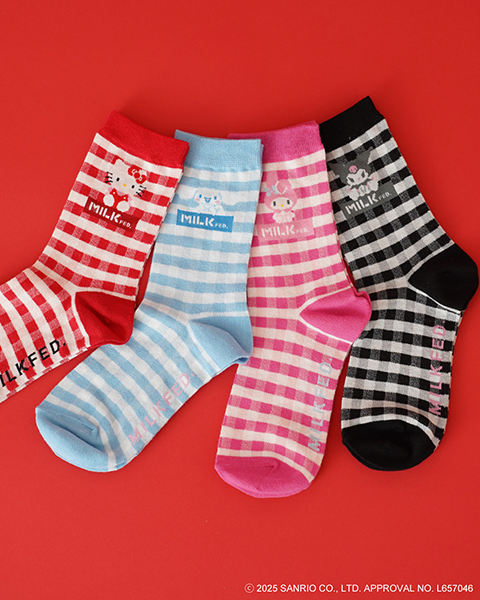 MILKFED. x SANRIO CHARACTERS SOCKS